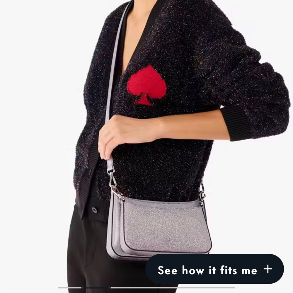 Kate spade silver metallic bag